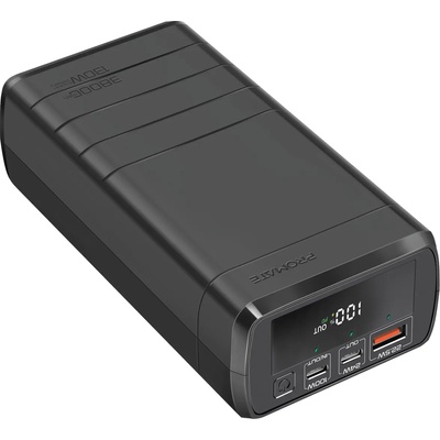 Promate Външна батерия ProMate POWERMINE PowerBank 130W / 3.0 QC, LCD, 38000mAh - Черна