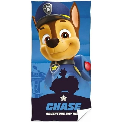 Carbotex Plážová osuška Labková patrola - Paw Patrol Strážnik Chase 70 x 140 cm