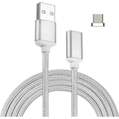 Mobilly магнитен оплетен кабел за зареждане и данни с MicroUSB конектор (pci-282-3)