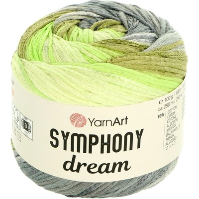 YarnArt Symphony Dream 3112 zeleno sivá