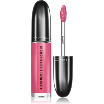 M·A·C Retro Matte Liquid Lipcolour матиращо червило с метален ефект цвят Metallic Rose 5ml