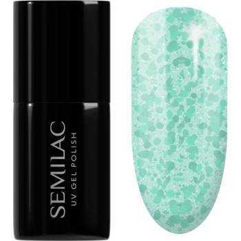 Semilac UV Hybrid Crushed_ICE гел лак за нокти с използване на UV/LED лампа цвят 495 Mint Glacier 7ml
