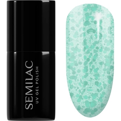 Semilac UV Hybrid Crushed_ICE гел лак за нокти с използване на UV/LED лампа цвят 495 Mint Glacier 7ml