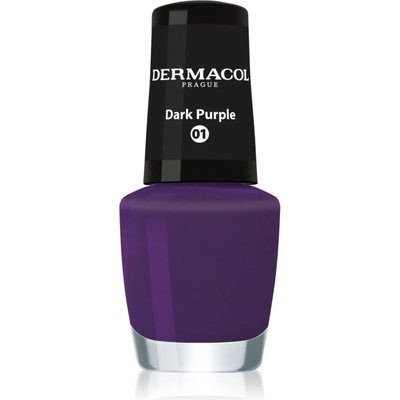 Dermacol Mini лак за нокти цвят 01 Dark Purple 5ml