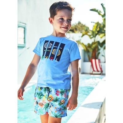 MAYORAL Бански шорти за момче джунгла в светло синьо Майорал