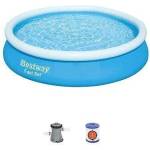 Bestway Басейн с надуваем ринг Bestway 366 х 76 см, включена помпа 57274