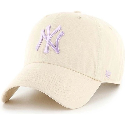 47 brand Шапка с козирка 47 brand MLB New York Yankees в бежово с апликация B-NLRGW17GWS-NTP (B.NLRGW17GWS.NTP)