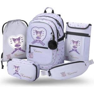 Baagl BAAGL СЕТ 5 Core Kuromi Sweet One: раница, несесер, торбичка, чантичка, калъф за лаптоп GR (A-36434)