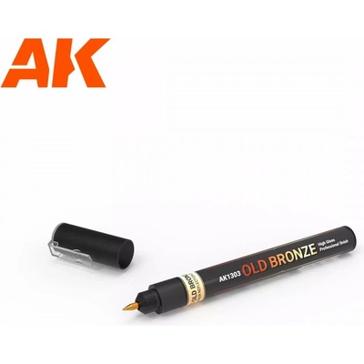 AK-Interactive Farbiaca fixka AK Old bronz metallic liquid marker starý bronz