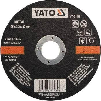 Yato Kotouč na řezání kovu 125 x 3,2 x 22 mm YT-6110