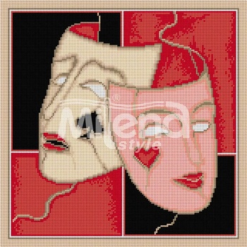 Milena Style Театрални маски - гоблен със схема конци Ariadna 1: 1