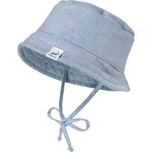 maximo Детска шапка Maximo Kid's Baby Hütchen Futter Bindeband UV 15 Hat - Blue Melange - размер 45 cm (904-4119-0114)