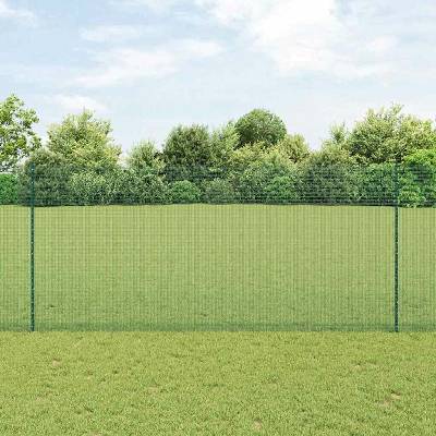 vidaXL Svařovaná drátěná plotovina s tyčkami 25 x 1,4 m Zelená