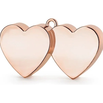 PartyDeco Ťažidlo na balóniky Srdiečka Rose Gold 137 g