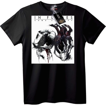 NOONEBRAND Тениска In Flames с черепи - S, Black