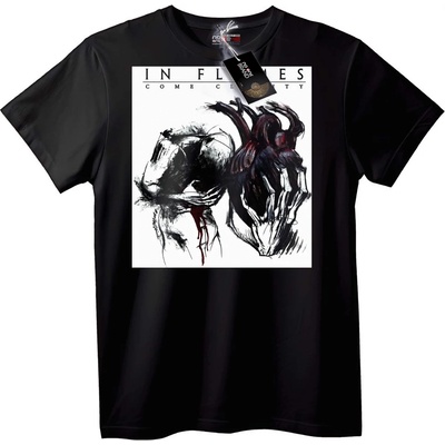 NOONEBRAND Тениска In Flames с черепи - S, Black