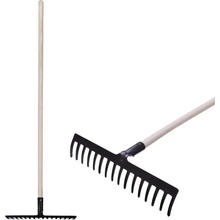 Hrable záhradne Strend Pro Premium R-606, 16 zubé, kované, drevená násada