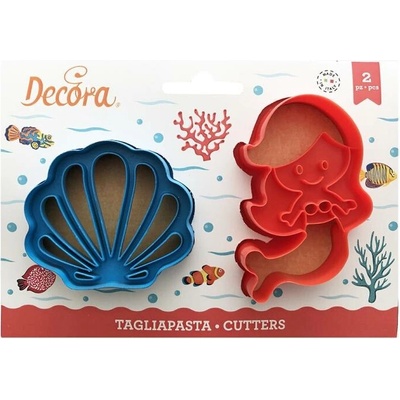 Decora Plastové vykrajovátko Morská panna a mušľa (2 ks)