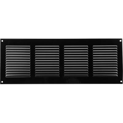Ventishop KVMc 400x150 kovová hranatá větrací mřížka se síťkou, černá