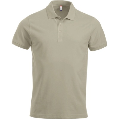 Clique polokošile Classic Lincoln S/S těžká bavlna krátký rukáv pánská COT67824408100-light khaki