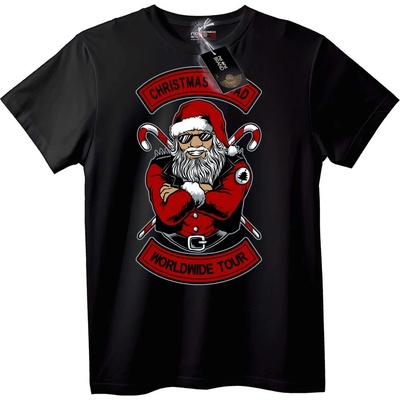 NOONEBRAND Тениска Коледна Банда Санта - 2XL, Black