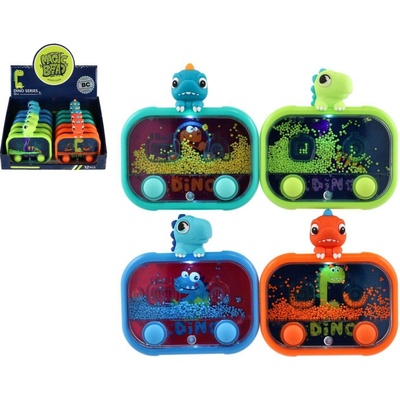 Teddies Vodná hra hlavolam svietiaci dinosaurus plast 13x14cm na batérie 4 druhy