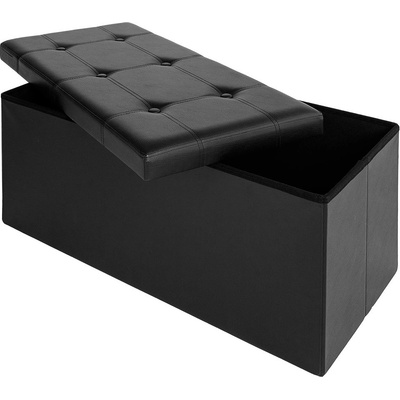 FurniGO - Úložný box černý - 80 x 40 x 40 cm