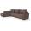 Мебели КАМБО Ъглов диван Дъблин тъмнокафяв Ramada 5 Brown 1