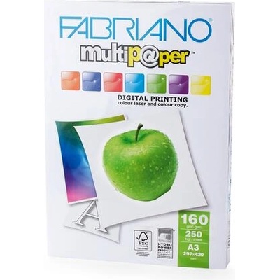 Fabriano Копирен картон Multipaper, A3, 160 g/m2, гланц, 250 листа (53529742)