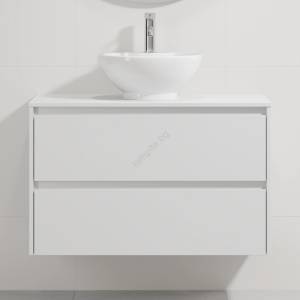 Bath Deluxe Шкаф за баня с мивка TRONDHEIM/DRAMMEN 90x57x46 см бял (SETBT0150B)