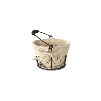 Image 1 of Horecano - Метален панер кръгъл 22x21xh14см - текстил (W1020-L) (0120113)