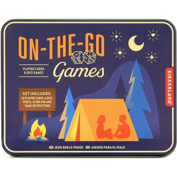 Kikkerland Комплект игри в метална кутия Camping Games