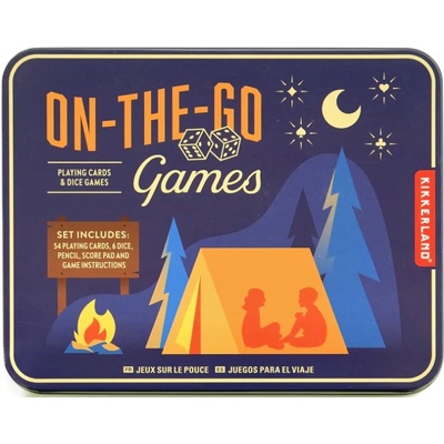 Kikkerland Комплект игри в метална кутия Camping Games