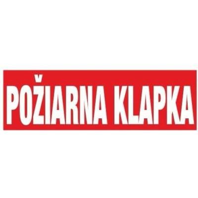 F-klapka Požiarna klapka samolepka 150x50 mm