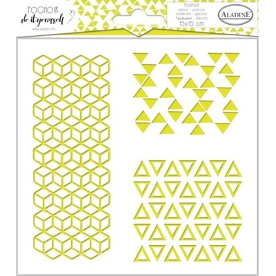 Aladine Šablona 15x15 cm geometrie trio – Zboží Mobilmania
