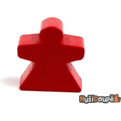 Myší Doupě Meeple Dáma Dřevěné figurky 10ks Barva: Červená