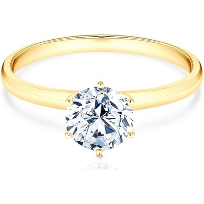 Savicki Zásnubný prsteň žlté zlato diamant SV R10 D Z