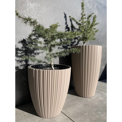 FORMplastic Kvetináč MIKA 30 šedo béžový 29cm
