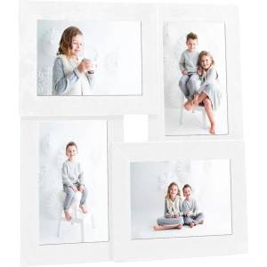 vidaXL Фоторамка колаж за 4х(13х18 см) снимки, бяла, МДФ (332773)