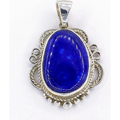 Zlato-Minerály Stříbrný přívěsek lapis lazuli SP05918ss