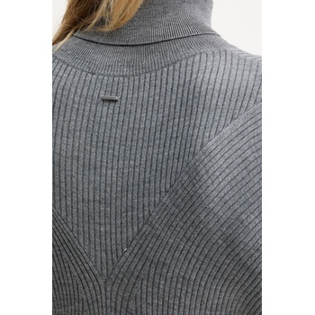 HUGO BOSS Вълнена рокля boss в сиво дълга разкроена 50548520 (50548520)