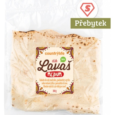 Country Life Chléb Lavaš medium BIO 240 g – Zboží Dáma