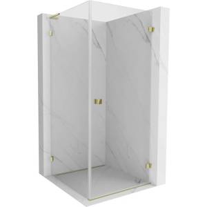 Mexen Lunar-B L кабинен душ десен 90 x 90 см, прозрачен, злато - 832L-090-090-50-00-P (832L-090-090-50-00-P)