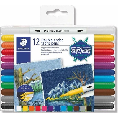 Staedtler 3190 popisovač na textil obojstranný 12 farieb