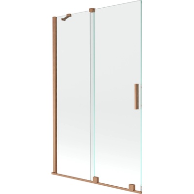 Mexen Velar двукрилно плъзгащо се параван за вана 110 x 150 cm, прозрачен, матирана мед - 896-110-000-01-65 (896-110-000-01-65)