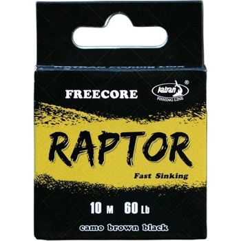 Katran Šnúrka Raptor Free Core 10m 60lb Camo Brown