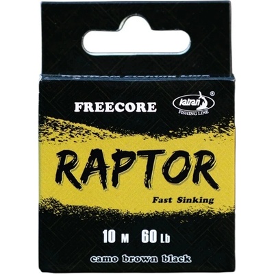 Katran Šnúrka Raptor Free Core 10m 60lb Camo Brown