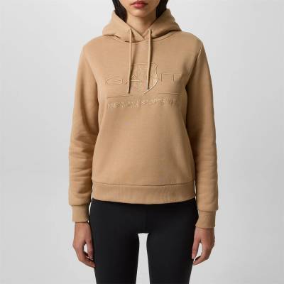 Gant Суичър Gant Tonal Logo Archive Shield Hoodie - Caramel Beige