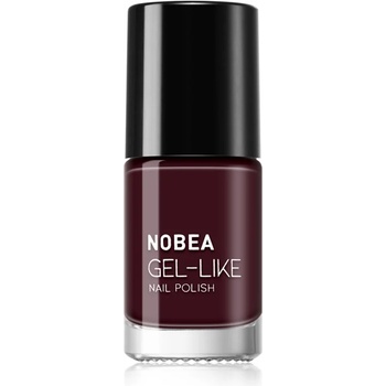 NOBEA Day-to-Day Gel-like Nail Polish лак за нокти с гел ефект цвят Almost black #N18 6ml