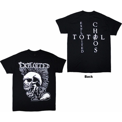 Razamataz tričko metal Exploited Mohican Skull čierne